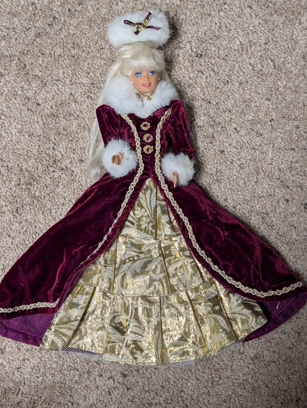 1975 Mattel Formally Dressed Winter Barbie Doll Blonde Blue-eyed